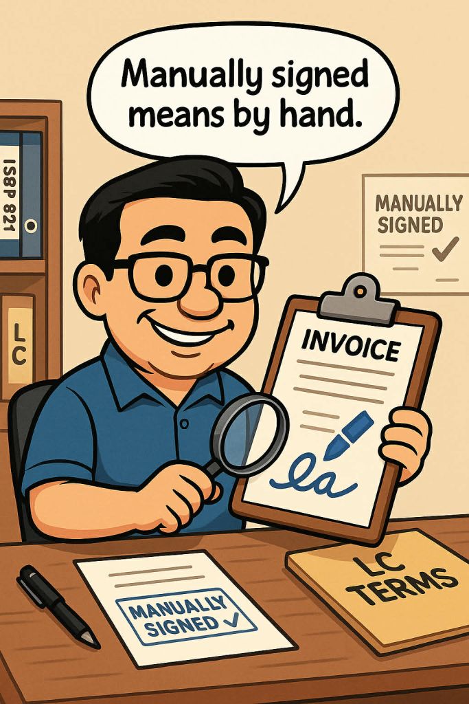 Manually Signed Invoice vs. Digitally Signed Invoice - Mr. Old Man